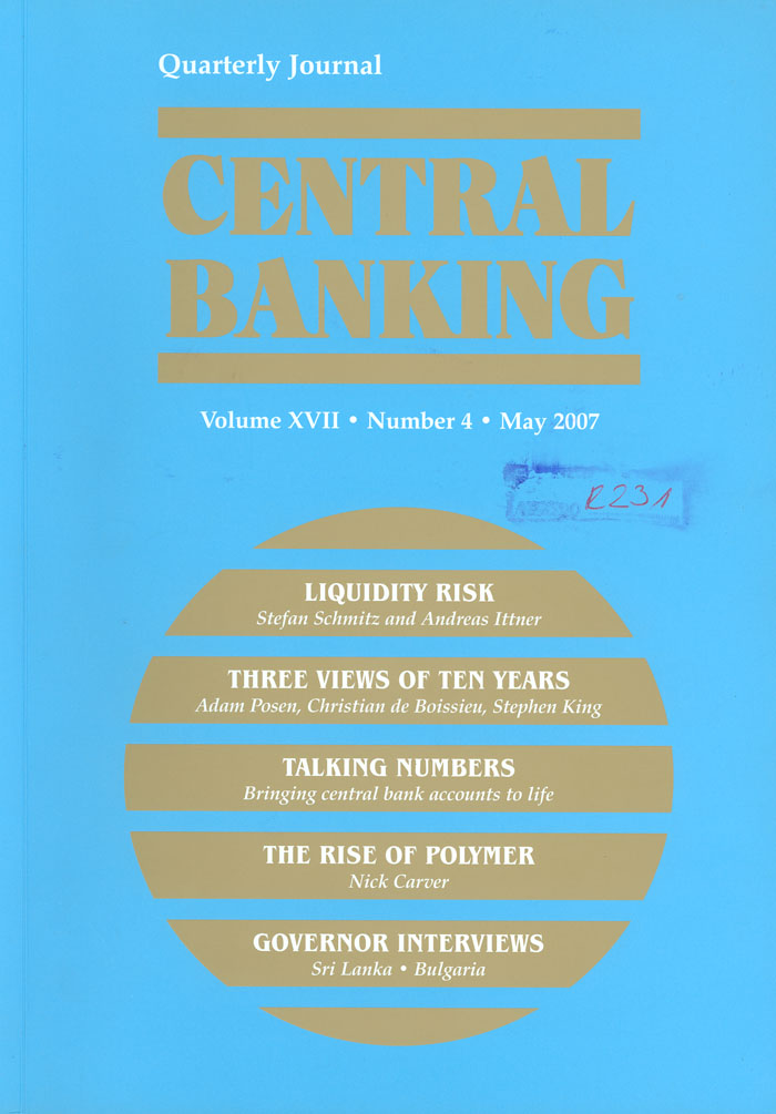 Imagen de la cubierta de Why central banks should look at liquidity risk
