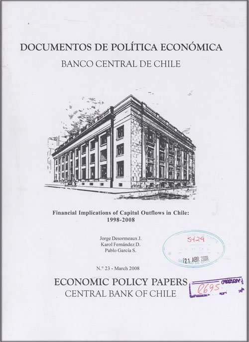 Imagen de la cubierta de Financial implications of capital outflows in Chile: 1998-2008
