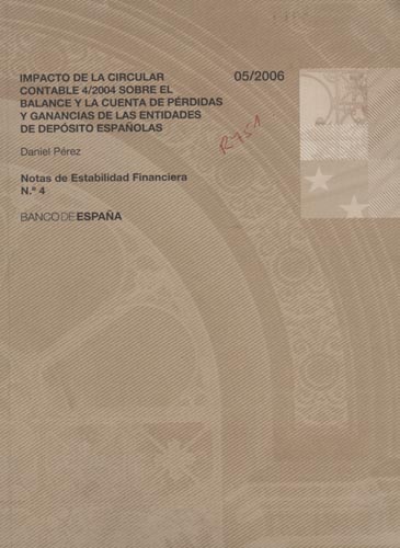 Imagen de la cubierta de Impacto de la circular contable 4/2004 sobre el balance y la cuenta de pérdidas y ganacias de las entidades financieras